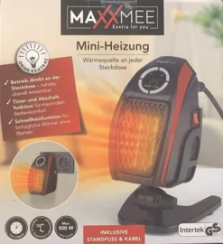 Heizlüfter Steckdosen Elektroheizer Heizgerät Heizung Terassenstrahler MAXXMEE -Luft Wrame Haus Geschaft b22f92beb17203e10e3051fbc23a925b