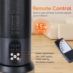 Aigostar Bert - PTC Keramik Heizlüfter Mit Fernbedienung, 3 Mode Heizstufen, 70° Oszillation, Leise Und Energiesparend Heizleistung 2000W, 7.5 H Timer, Heizung Heater Schnellheizer, Schwarz 13 Aigostar Bert - PTC Keramik Heizlüfter Mit Fernbedienung, 3 Mode Heizstufen, 70° Oszillation, Leise Und Energiesparend Heizleistung 2000W, 7.5 H Timer, Heizung Heater Schnellheizer, Schwarz -Luft Wrame Haus Geschaft b3d03cbe8d6abe30c63d63969fb7e419