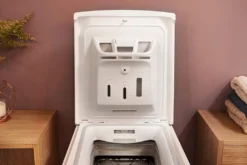 Bauknecht WAT Prime 550 SD N Toplader-Waschmaschine / 5,5 Kg / 1000 UpM/Kurz 15 /Startzeitvorwahl/leise Mit 60dB/ Mehrfachwasserschutz +/Kurz-Taste, Weiß -Luft Wrame Haus Geschaft b44cae68b628be2740e1ff15cd18e79b