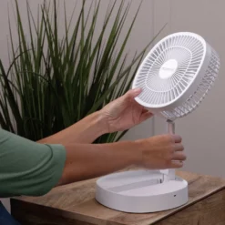 Starlyf® Foldable Fan – Wiederaufladbarer, Kabelloser Und Zusammenklappbarer Ventilator, Akkubetrieb Mit 3 Geschwindigkeiten, 2in1 - Tischventilator Und Standventilator – Aus Der TV Werbung -Luft Wrame Haus Geschaft b6ff79c23bb8bce2b25c7d4f7d319a0d