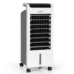 MAXXMEE Luftkühler Mobil 80 W - Zum Kühlen, Befeuchten & Ionisieren Der Raumluft - Weiß Luftkühler Ventilator Kühlgerät Klimagerät Mobil Luftbefeuchter Ionisator Timer -Luft Wrame Haus Geschaft b7ba4bc627da4d71143168def751f2b3