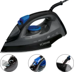 BOMANN Dampfbügelautomat DB 6003 CB Schwarz/blau Dampf Bügeleisen 7 Funktionen -Luft Wrame Haus Geschaft b92d355325713e6a6b887d13ef68a26f