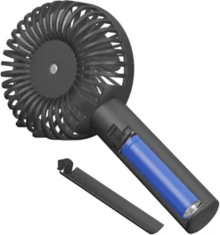 Goobay Tragbarer Handventilator Mit Standfuß - Geräuschlos, Wiederaufladbar - Mit Akku (2000mAh) Und Ladekabel, Schwarz -Luft Wrame Haus Geschaft bcb973010570b547856d7a3668af4755