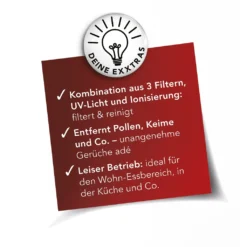 Luftreiniger Ionisator Filter Steckdose UV-Licht Vorfilter 30m² Weiß MAXXMEE -Luft Wrame Haus Geschaft bdfbcb527c760442d6e64c0e0d37fcba