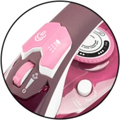 Clatronic Dampfbügelautomat DB 3705, 2.600 W, Kratzfeste Keramiksohle, Stufenlose Temperatur, 4-stufige Dampfregelung, 7 Funktionen, Weiß/rot -Luft Wrame Haus Geschaft bee233acce90296f92de33738a1a65ee