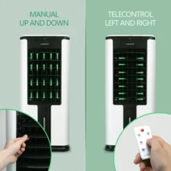 Aigostar Air Cooler, 3-in-1 Mobiles Klimagerät Ohne Abluftschlauch Mit Wasserkühlung, Luftkühler Mit Verdunstungskühlung, Ventilator, Luftbefeuchter, 7L Wassertank, Fernbedienung, 12Std Timer, 75W -Luft Wrame Haus Geschaft bee3fcfee9d6eaa67ae5d2e0ed9b3af0