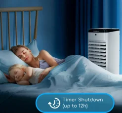 Aigostar 3,5L Mobiler Luftkühler 4-in-1 Mit 3 Stufen, LED Anzeige, Klima Ventilator Mit Fernbedienung, Mobiles Klimagerät Ohne Abluftschlauch Inkl. Timer & Oszillation Aircooler (Weiß/Schwarz) -Luft Wrame Haus Geschaft c0b8938572eacc389d63239ea43d1ffd
