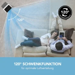 MAXXMEE Luftkühler Mobil 80 W - Zum Kühlen, Befeuchten & Ionisieren Der Raumluft - Weiß Luftkühler Ventilator Kühlgerät Klimagerät Mobil Luftbefeuchter Ionisator Timer -Luft Wrame Haus Geschaft c0f99770257293dfbd9f0ca8e36f9c92