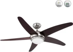 Globo Lighting VENTILATOR Metall Nickel Matt, MDF Wenge, Glas Opal, Fernbedienung, Batterie Inkludiert 2x AAA,, Max. Motorleistung 55W, Optimale Raumnutzung 30m², Abkühlung, Aufheizen, Geschwindigkeitsstufen 80/95/170 RPM, ø: 1320mm, H: 372mm, Exkl. 1x E14 60W 230V 27 Globo Lighting VENTILATOR Metall Nickel Matt, MDF Wenge, Glas Opal, Fernbedienung, Batterie Inkludiert 2x AAA,, Max. Motorleistung 55W, Optimale Raumnutzung 30m², Abkühlung, Aufheizen, Geschwindigkeitsstufen 80/95/170 RPM, ø: 1320mm, H: 372mm, Exkl. 1x E14 60W 230V -Luft Wrame Haus Geschaft c12d9370d13c7ee8e4849b9160a21973