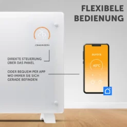 Johannson Elektroheizung Mit Thermostat Aurora | Heizstrahler Innenraum | Heizung Elektrisch Energiesparend | Elektroheizkörper | Konvektor Heizung 2000W | Elektrische Heizung | Leiser Als Heizlüfter - Weiß -Luft Wrame Haus Geschaft c34d9dafc9fb1ed3095cb5994179e1cf