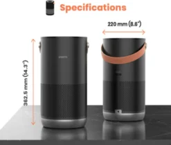 Xiaomi Tragbar Luftreiniger Für Allergiker Haustierenhalter Kühche U. Neue Haus Leise 19dB Smartmi P1 Alexa Google Usw. Steuerung HEPA-Filter Fängt 99,9% Partikel Viren Sauerstoff Versorgung Reiniger Tragegriff Partikellasersensor -Luft Wrame Haus Geschaft c45769cd0fdae0d48dd0ddc77a85e8ad