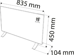 NEO TOOLS Heizpaneel Konvektorheizung WIFI 2000 W, IP24 -Luft Wrame Haus Geschaft c54f627660fb146e99fbae5e8e7a68c0