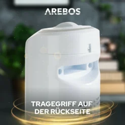 AREBOS Turmventilator, 50 Watt, 60°-Oszillation, 3 Geschwindigkeitsstufen, Ventilator Mit Tragegriff, Weiß, Leise -Luft Wrame Haus Geschaft c59f2aeeb0aba13acd7ed0b7e64abecf
