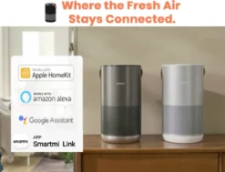 Xiaomi Tragbar Luftreiniger Für Allergiker Haustierenhalter Kühche U. Neue Haus Leise 19dB Smartmi P1 Alexa Google Usw. Steuerung HEPA-Filter Fängt 99,9% Partikel Viren Sauerstoff Versorgung Reiniger Tragegriff Partikellasersensor -Luft Wrame Haus Geschaft c5ef7b20943cdcdce4336a61145a53e6