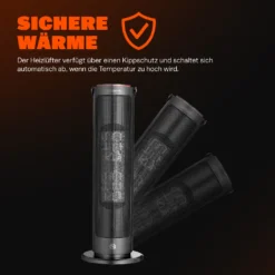 Monzana Keramik Heizlüfter 2000W 4 Betriebsmodi 15-35°C Energiesparend 70° Oszillation Timer Leise Fernbedienung Elektroheizung Heizstrahler, Farbe:schwarz -Luft Wrame Haus Geschaft c6202446de9986a8bea2f0d93c554a68