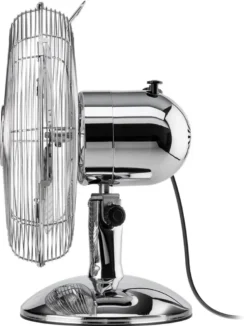 Goobay Retro Tischventilator Mit 3 Leistungsstufen, 40cm Durchmesser (12 Zoll) - Neigbar, Schwenkbar, Super Leise - Verchromt -Luft Wrame Haus Geschaft c6756aa7410552740c28eb8f285e264f
