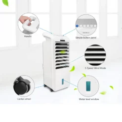 Aigostar Koud - Luftkühler, Mobile Klimaanlage, Leise, Ventilator Mit Fernbedienung, 55W, 5L, 3 Geschwindigkeitsstufen, Klimagerät Ohne Abluftschlauch, Aircooler 3 In 1, Verdunstungskühlung, 7H Timer 12 Aigostar Koud - Luftkühler, Mobile Klimaanlage, Leise, Ventilator Mit Fernbedienung, 55W, 5L, 3 Geschwindigkeitsstufen, Klimagerät Ohne Abluftschlauch, Aircooler 3 In 1, Verdunstungskühlung, 7H Timer -Luft Wrame Haus Geschaft c73cf6f62bde8ada40eeee7254a3e725