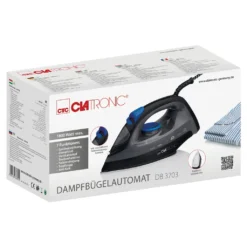 Clatronic Dampfbügelautomat 1800W DB 3703 Schwarz-blau -Luft Wrame Haus Geschaft c824ce68b2b018b3ac9402f4e3cfb996