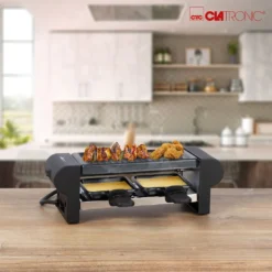 Clatronic Raclette Grill RG 3592 Schwarz / Party / Ideal Für 2 Personen / Tischgrill / Cool Touch-Gehäuse / Antihaftbeschichtet -Luft Wrame Haus Geschaft c86cb12a4c04c3e00995eb5d01325c20