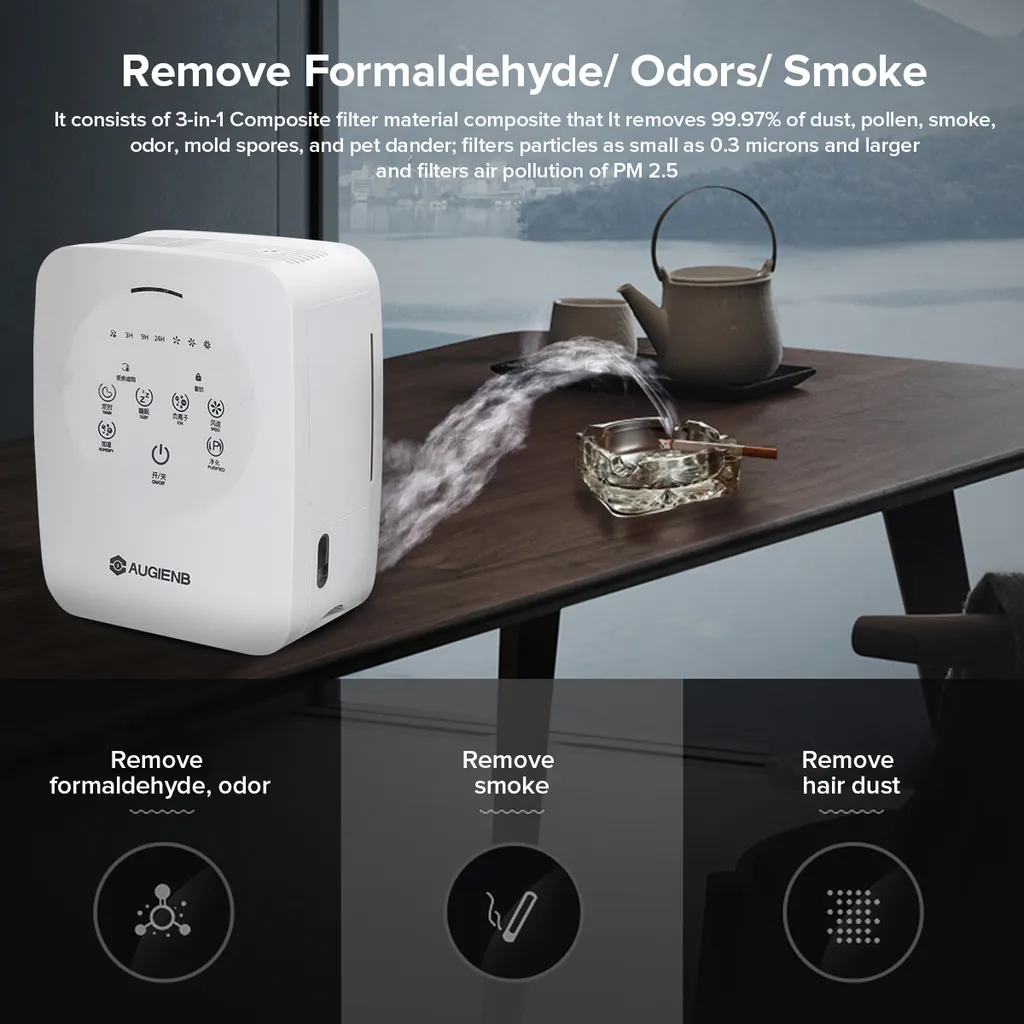 AUGIENB Luftreiniger Luftbefeuchter Allergie HEPA-Kombifilter Rauch Air Purifier 4 AUGIENB Luftreiniger Luftbefeuchter Allergie HEPA-Kombifilter Rauch Air Purifier – Bild 4