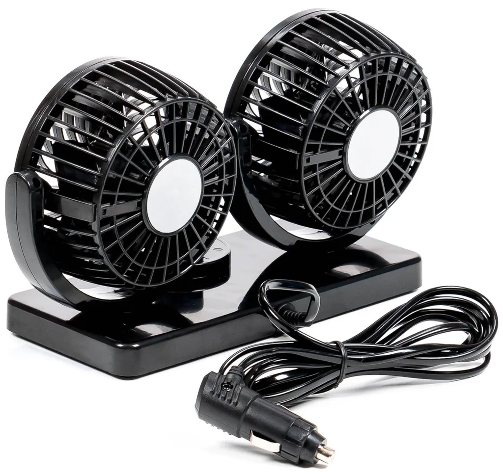 Auto Ventilator Doppellüfter ALL Ride, Vertikal Und Horizontal Einstellbar, 2 Leistungsstufen 8 Watt 15 Watt, 12 Volt 2 Auto Ventilator Doppellüfter ALL Ride, Vertikal Und Horizontal Einstellbar, 2 Leistungsstufen 8 Watt 15 Watt, 12 Volt – Bild 2