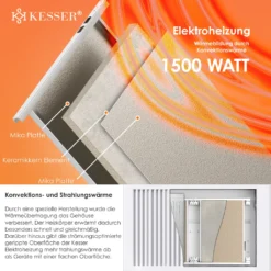 KESSER® Elektroheizkörper Infrarotheizung Energiesparend 2in1 Mobile & Wand-Konvektor Elektroheizung Mit WiFi App-Steuerung & Fernbedienung Radiator Heizung Elektrisch Heizkörper 24h Timer, Farbe:Weiß, Größe:1500W 14 KESSER® Elektroheizkörper Infrarotheizung Energiesparend 2in1 Mobile & Wand-Konvektor Elektroheizung Mit WiFi App-Steuerung & Fernbedienung Radiator Heizung Elektrisch Heizkörper 24h Timer, Farbe:Weiß, Größe:1500W -Luft Wrame Haus Geschaft cce37dea99b4c43acf432b1f3073c74c