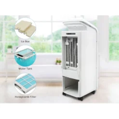 Aigostar Koud - Luftkühler, Mobile Klimaanlage, Leise, Ventilator Mit Fernbedienung, 55W, 5L, 3 Geschwindigkeitsstufen, Klimagerät Ohne Abluftschlauch, Aircooler 3 In 1, Verdunstungskühlung, 7H Timer 13 Aigostar Koud - Luftkühler, Mobile Klimaanlage, Leise, Ventilator Mit Fernbedienung, 55W, 5L, 3 Geschwindigkeitsstufen, Klimagerät Ohne Abluftschlauch, Aircooler 3 In 1, Verdunstungskühlung, 7H Timer -Luft Wrame Haus Geschaft cd0a7accda44c1b723b54f96c00cbf94
