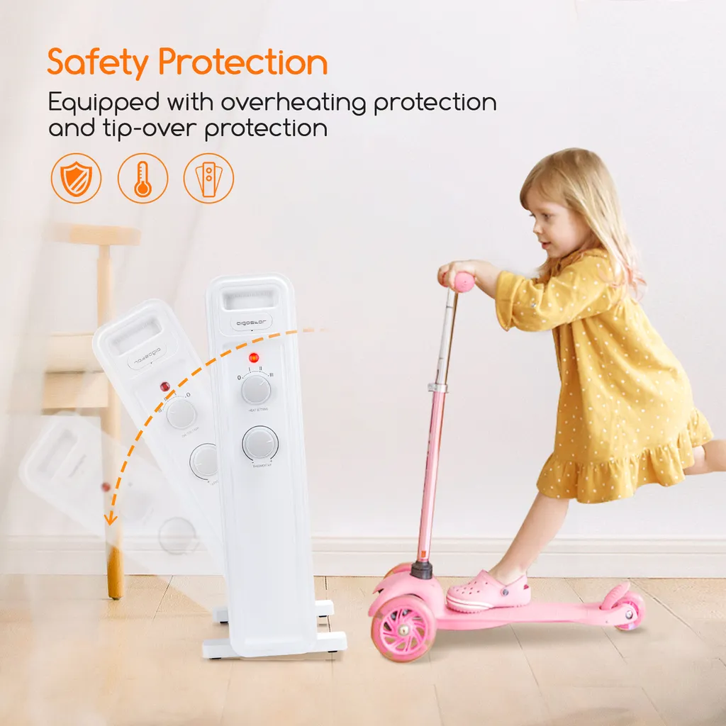 Aigostar 2500W Ölradiator Energiesparender, Elektro Heizkörper Mit 13 Rippen, 3 Heizstufen, Elektroradiator Elektro Heizung 4 Aigostar 2500W Ölradiator Energiesparender, Elektro Heizkörper Mit 13 Rippen, 3 Heizstufen, Elektroradiator Elektro Heizung – Bild 4