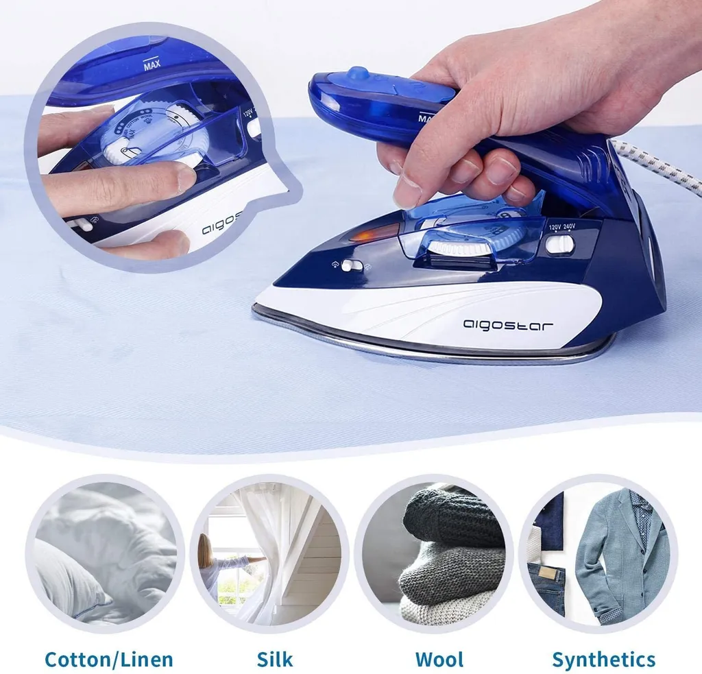 Aigostar Reise-Dampfbš¹geleisen Kleines Mini Dampf Bš¹geleisen Leichtes Reisebš¹geleisen Tragbar Faltbarer Griff Dampfbš¹geleisen Mehrere Temperaturstufen Reisedampfbš¹geleisen 1100W 80ml Wassertank 2 Aigostar Reise-Dampfbš¹geleisen Kleines Mini Dampf Bš¹geleisen Leichtes Reisebš¹geleisen Tragbar Faltbarer Griff Dampfbš¹geleisen Mehrere Temperaturstufen Reisedampfbš¹geleisen 1100W 80ml Wassertank – Bild 2