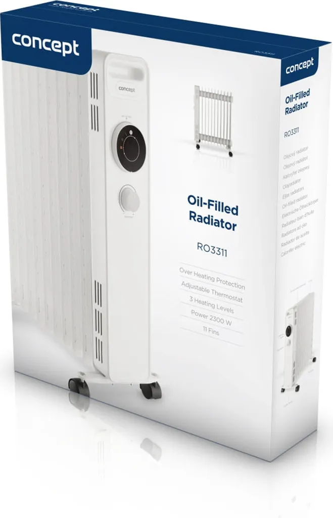 Concept RO3311, Öl-Heizlüfter, Öl, 0,18 M, Indoor, Flur, Weiß 9 Concept RO3311, Öl-Heizlüfter, Öl, 0,18 M, Indoor, Flur, Weiß – Bild 9