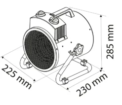 NEO TOOLS Industrie-Elektroheizgerät Aus Edelstahl (2 KW - IPX4) -Luft Wrame Haus Geschaft cfc44411dd8313dc82015779d6405a51