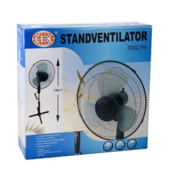 LEX Standventilator Ø40 Cm Mit Nachtlicht, 3 Geschwindigkeiten, Oszillation, 130cm Höhenverstellbar, Schwarz -Luft Wrame Haus Geschaft cffa8bae9a385fb02581e2879ae4cfd0