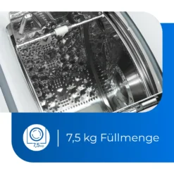 Exquisit Toplader Waschmaschine LTO1207-030C Weiss | 7,5 Kg Fassungsvermögen | Weiß -Luft Wrame Haus Geschaft d137df6dcd0d5f005a773d259871a48d