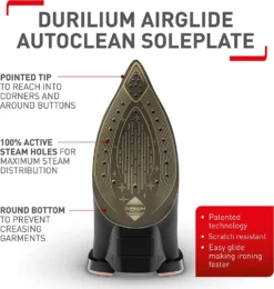 Tefal Ultimate Pure FV9845 Dampfbgeleisen (Dampfbgeleisen, Durilium Autoclean Soleplate, 3 M, 260 G/min, Schwarz, Kupfer, 60 G/min) -Luft Wrame Haus Geschaft d149f9451d633f51bb13923494638d79