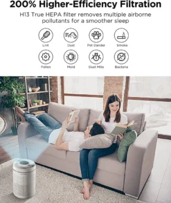 MINI MAX Luftreiniger, 35m² In Nur 10 Minuten Air Purifier H13 HEPA Filter Mit 3 Lüfterstufen Gegen 99,97% Bakterien Staub Pollen Rauch Partikel, Aktivkohlefilter 22dB Leiser Schlafmodus -Luft Wrame Haus Geschaft d180439943b005cc2c1d73ed09f13f26