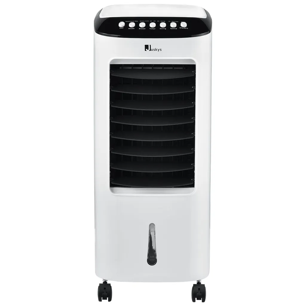 Juskys Mobile Klimaanlage Mit Fernbedienung, Schwingfunktion & Timer – Klimagerät 65 Watt 76 Cm – Luftkühler 3 Geschwindigkeiten – Weiß 7 Juskys Mobile Klimaanlage Mit Fernbedienung, Schwingfunktion & Timer – Klimagerät 65 Watt 76 Cm – Luftkühler 3 Geschwindigkeiten – Weiß – Bild 7