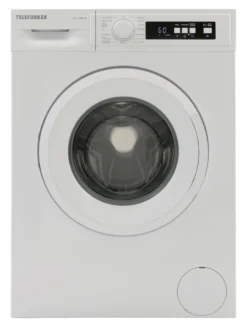Telefunken W-6-1000-W Waschmaschine (6 Kg / 1000 U/Min) Mit LED Display, Mengenautomatik Und Überlaufschutz