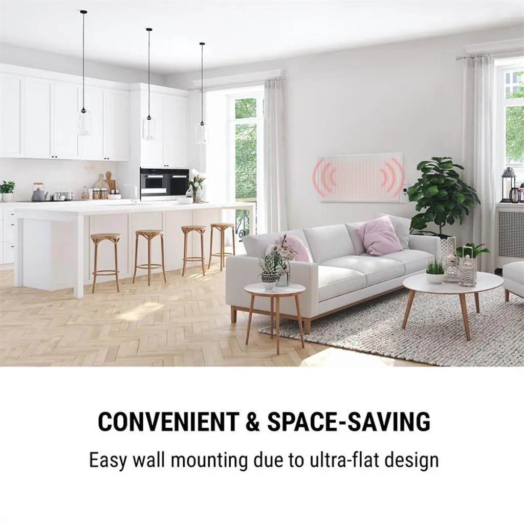 Wallander Ölradiator 1000W Thermostat Ölheizung Ultraflach Weiß 2 Wallander Ölradiator 1000W Thermostat Ölheizung Ultraflach Weiß – Bild 2