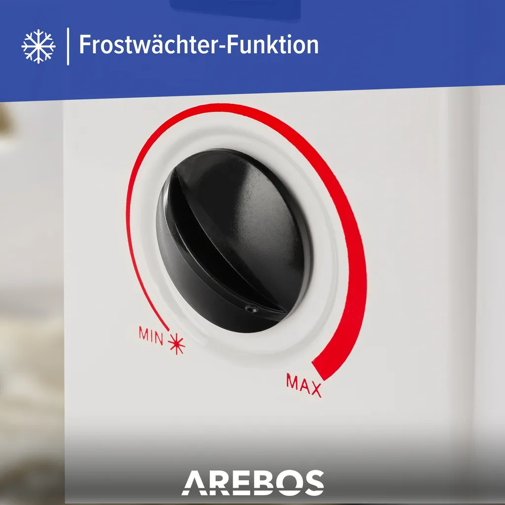 AREBOS Elektroheizer, Konvektor, 2000 Watt, Thermostat, Frostwächter-Funktion , Mit Standfüßen Oder Zur Wandmontage, Elektrische Konvektorheizung(Standard) 9 AREBOS Elektroheizer, Konvektor, 2000 Watt, Thermostat, Frostwächter-Funktion , Mit Standfüßen Oder Zur Wandmontage, Elektrische Konvektorheizung(Standard) – Bild 9