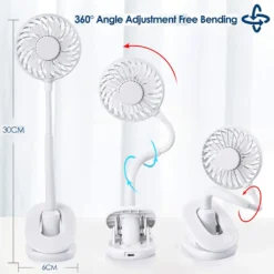 Klippbarer Ventilator Akku Leise USB Klemmbarer Tischventilator Schwenkbar 360° 3 Geschwindigkeiten Wiederaufladbar Schreibtisch Mini Auto Clip-Ventilator Fan 14 Klippbarer Ventilator Akku Leise USB Klemmbarer Tischventilator Schwenkbar 360° 3 Geschwindigkeiten Wiederaufladbar Schreibtisch Mini Auto Clip-Ventilator Fan -Luft Wrame Haus Geschaft d7cb9eae37be1d0c90184eb5bb9154f9