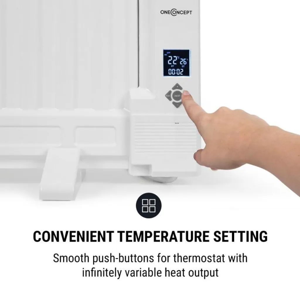 Wallander Ölradiator 1000W Thermostat Ölheizung Ultraflach Weiß 5 Wallander Ölradiator 1000W Thermostat Ölheizung Ultraflach Weiß – Bild 5