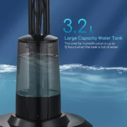 Aigostar Breeze Standventilator Mit Wasserzerstäuber, Ventilator Mit Fernbedienung, Lüfter Mit 3 Modi, Verstellbarer Neigungswinkel, Metall, Schwarz 13 Aigostar Breeze Standventilator Mit Wasserzerstäuber, Ventilator Mit Fernbedienung, Lüfter Mit 3 Modi, Verstellbarer Neigungswinkel, Metall, Schwarz -Luft Wrame Haus Geschaft d87d518b6bf0f1eb58070142ab33b7e2