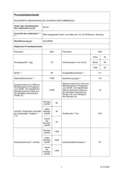 Bosch Serie 2 WAJ28022 Waschmaschinen - Weiß -Luft Wrame Haus Geschaft d8ef257a75ad4a9e496b99a8d854f9c5
