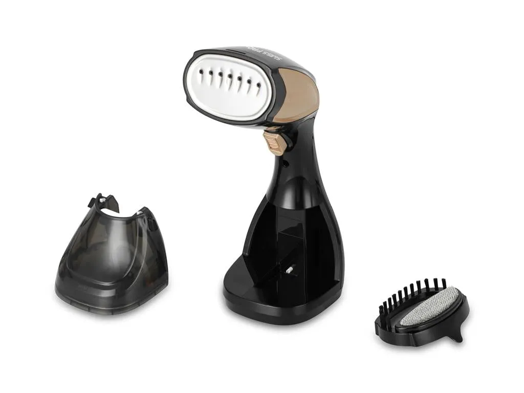 Swiss Pro Streamer Schwarz Dampfglätter 1100W-200ml Tragbares Handbügeleisen Für Reise & Zuhause 1 Swiss Pro Streamer Schwarz Dampfglätter 1100W-200ml Tragbares Handbügeleisen Für Reise & Zuhause