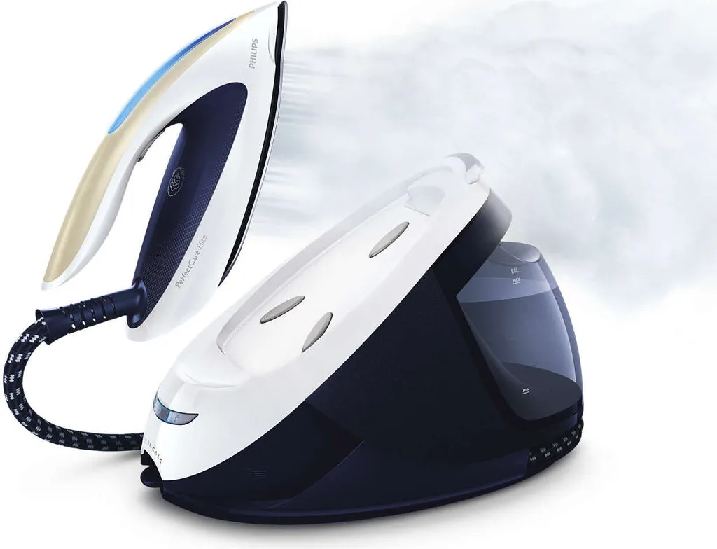 Philips PerfectCare Elite Bügelstation, 150 G/min Konstanter. Dampf, 7.5 Bar, 2400 W, Schwarz (GC9650/80) 1 Philips PerfectCare Elite Bügelstation, 150 G/min Konstanter. Dampf, 7.5 Bar, 2400 W, Schwarz (GC9650/80)