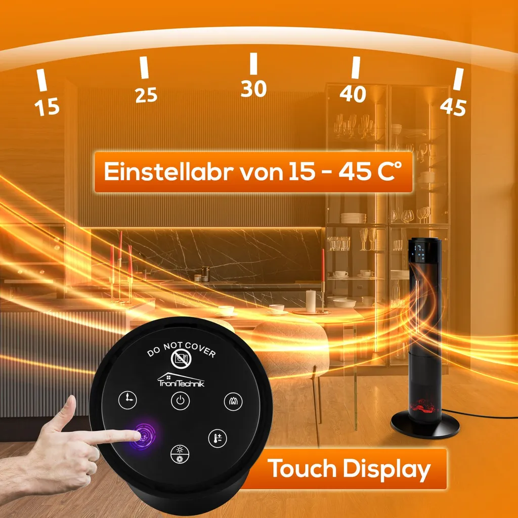 Tronitechnik PTC Turmheizer Keramikheizer 2000 Watt Heizlüfter Elektro Kamin Elektrischer Heizung Kaminfeuer Effekt Kaminofen 14 Tronitechnik PTC Turmheizer Keramikheizer 2000 Watt Heizlüfter Elektro Kamin Elektrischer Heizung Kaminfeuer Effekt Kaminofen – Bild 14