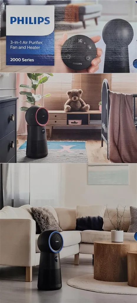 Philips Luftreiniger 3 In 1 AMF220/15 Lüfter 7,5-15-25; Heizung 1250-1500-2200 W, Geeignet Für Räume Bis 42 M², Schwarz 20 Philips Luftreiniger 3 In 1 AMF220/15 Lüfter 7,5-15-25; Heizung 1250-1500-2200 W, Geeignet Für Räume Bis 42 M², Schwarz – Bild 20