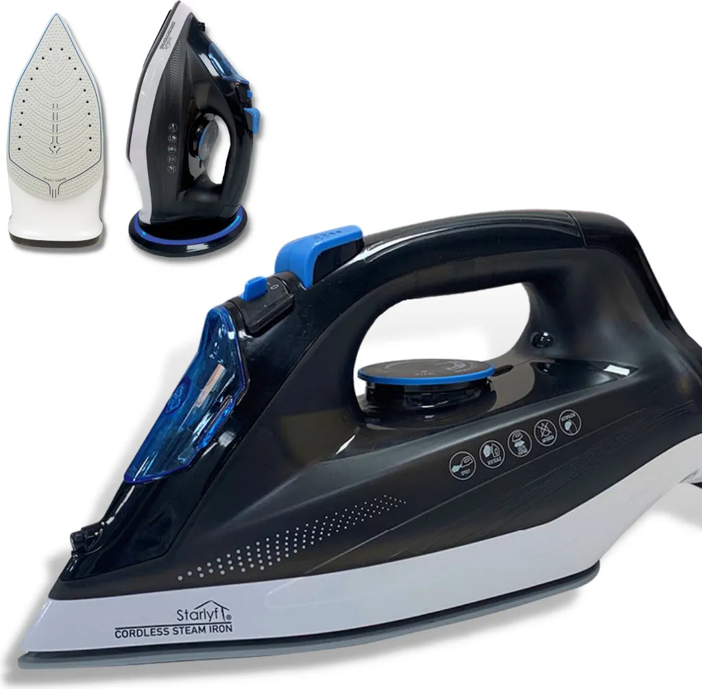 Starlyf® Cordless Steam Iron - Kabelloses Dampfbügeleisen, 320 Ml, 2400 Watt, Schnurlos Dampfbügeleisen, Keramikbeschichtung, Aus Der TV Werbung 2 Starlyf® Cordless Steam Iron - Kabelloses Dampfbügeleisen, 320 Ml, 2400 Watt, Schnurlos Dampfbügeleisen, Keramikbeschichtung, Aus Der TV Werbung – Bild 2