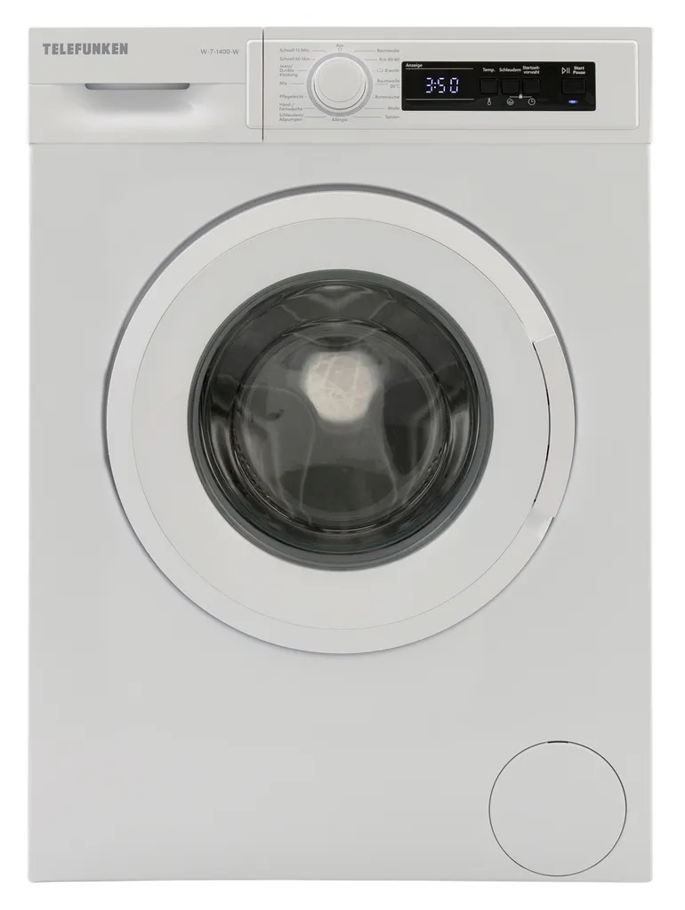 Telefunken W-7-1400-W Waschmaschine (7 Kg / 1400 U/Min) Mit LED Display, Mengenautomatik Und Überlaufschutz 2 Telefunken W-7-1400-W Waschmaschine (7 Kg / 1400 U/Min) Mit LED Display, Mengenautomatik Und Überlaufschutz – Bild 2