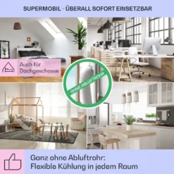 Klarstein Mobiles Klimagerät Ohne Abluftschlauch - Luftkühler Mit Wasser Ventilator Luftbefeuchter Luftreiniger Funktion - 6L Wassertank - Air Cooler Klimaanlage Mobil Mit Fernbedienung - Schwarz -Luft Wrame Haus Geschaft e204f04b83667dfbeac5803e81958c99